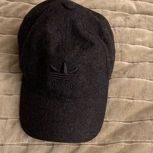 adidas Black Embroidered Trefoil Cap